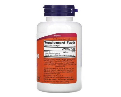 NOW Foods, Sun-E 400, 268 mg (400 IU), 120 Softgels