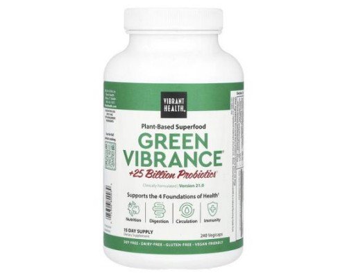 Vibrant Health, Green Vibrance, Version 21.0, 240 Vegicaps
