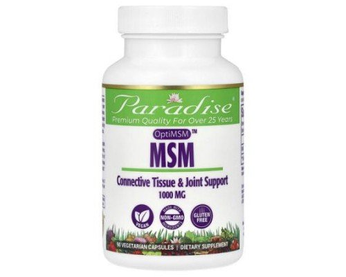 Paradise Herbs, MSM, 1,000 mg, 90 Vegetarian Capsules