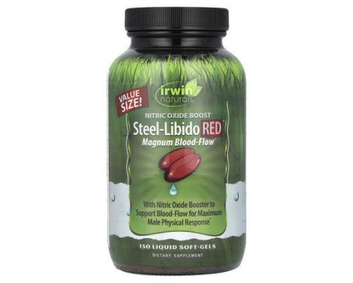 Irwin Naturals, Steel-Libido Red®, Magnum Blood-Flow, 150 Liquid Soft-Gels