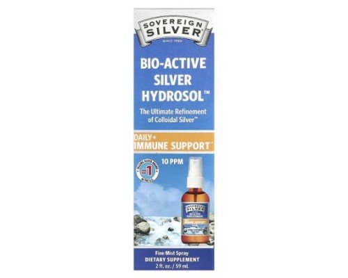 Sovereign Silver, Bio-Active Silver Hydrosol™, Fine Mist Spray, 10 PPM, 2 fl oz (59 ml)
