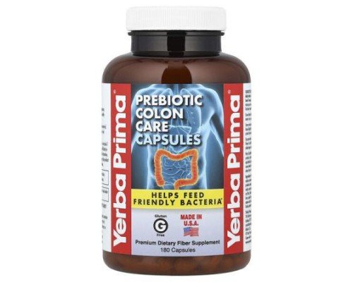 Yerba Prima, Prebiotic Colon Care, 180 Capsules