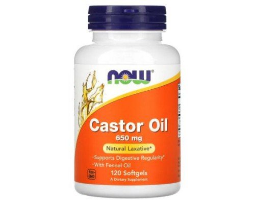 NOW Foods, Castor Oil, 650 mg, 120 Softgels