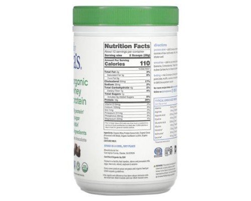 Simply Tera's, Organic Whey Protein, Dark Chocolate, 12 oz (340 g)