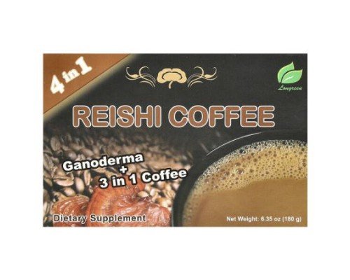 Longreen, 4 in 1 Reishi Coffee, 10 Sachets, 6.35 oz (180 g)