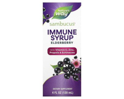 Nature's Way, Sambucus, Immune Syrup, Elderberry, 4 fl oz (120 ml)