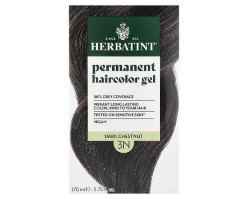 Herbatint, Permanent Haircolor Gel, 3N Dark Chestnut, 5.75 fl oz (170 ml)