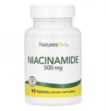 NaturesPlus, Niacinamide, 500 mg, 90 Tablets