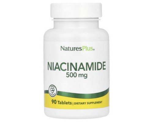 NaturesPlus, Niacinamide, 500 mg, 90 Tablets