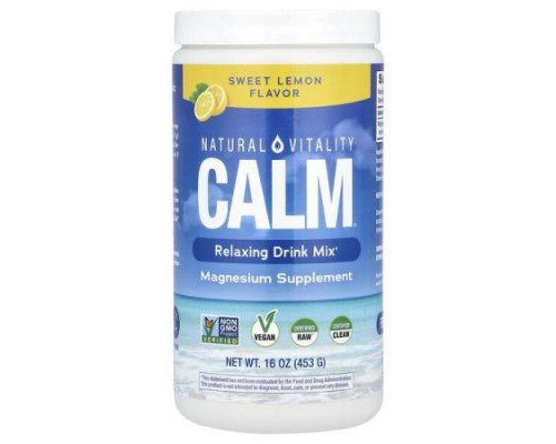 Natural Vitality, CALM®, Relaxing Drink Mix, Sweet Lemon, 16 oz (453 g)
