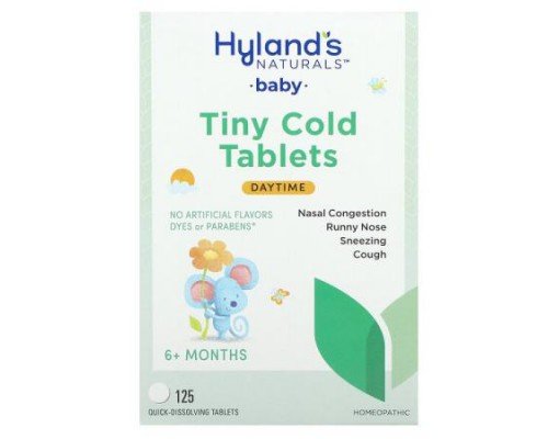 Hyland's Naturals, Baby, Tiny Cold Tablets, Daytime, 6+ Months, 125 Quick-Dissolving Tablets
