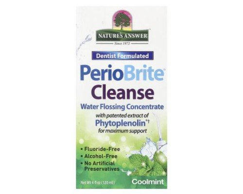 Nature's Answer, PerioBrite® Cleanse, Water Flossing Concentrate, Cool Mint, 4 fl oz (120 ml)