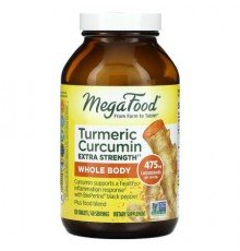 MegaFood, Turmeric Curcumin Extra Strength, Whole Body, 120 Tablets