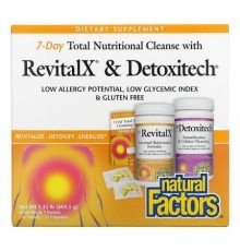 Natural Factors, 7-Day Total Nutritional Cleansing with RevitalX & Detoxitech, 1.33 lb (603.5 g)