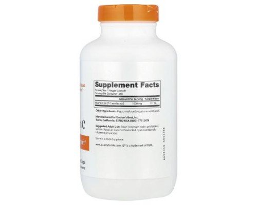 Doctor's Best, Vitamin C, 1,000 mg, 360 Veggie Caps