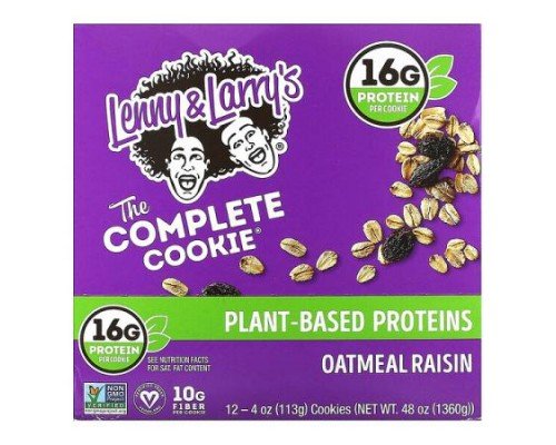 Lenny & Larry's, The Complete Cookie, Oatmeal Raisin, 12 Cookies, 4 oz (113 g) Each