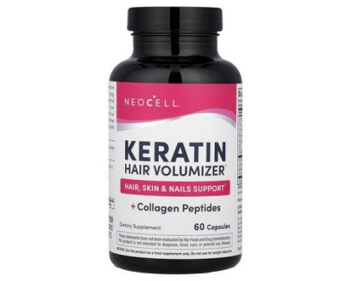 NeoCell, Keratin Hair Volumizer + Collagen Peptides, 60 Capsules