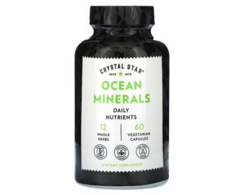 Crystal Star, Ocean Minerals, 60 Vegetarian Capsules