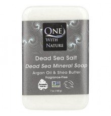 One with Nature, Dead Sea Mineral Bar Soap, Fragrance Free, 7 oz (198 g)