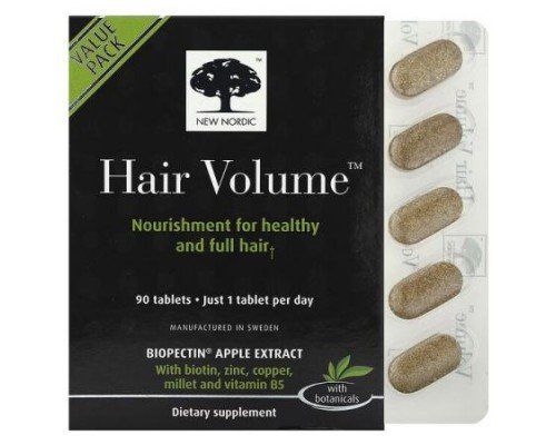 New Nordic, Hair Volume , 90 Tablets