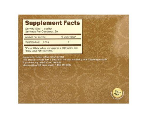 Longreen, 2 in 1 Reishi Coffee, 30 Bags, 2.3 oz (65.4 g) Each