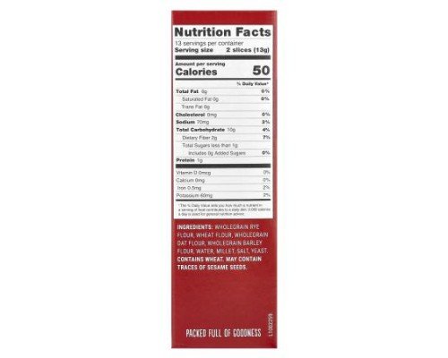 Finn Crisp, Sourdough Rye Thins, Multigrain , 6.1 oz (175 g)