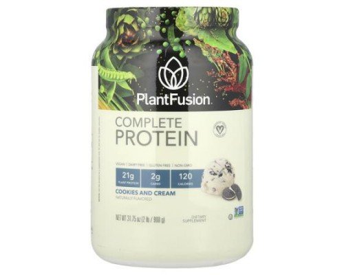 PlantFusion, Complete Protein, Cookies and Cream, 2 lb (900 g)
