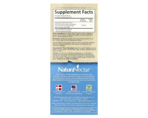 NaturaNectar, Throat Guardian™ Spray, Bee Berry, 5 mg, 1 fl oz (30 ml)