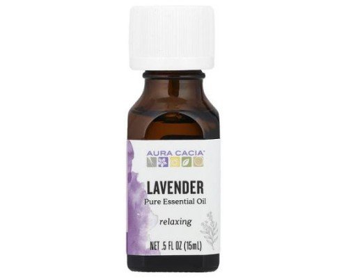 Aura Cacia, Pure Essential Oil, Lavender, 0.5 fl oz (15 ml)