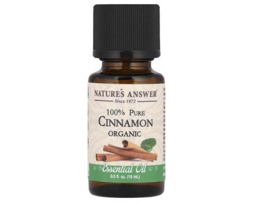 Nature's Answer, 100% Pure Organic Essential Oil, Cinnamon, 0.5 fl oz (15 ml)