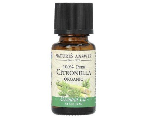 Nature's Answer, 100% Pure Organic Essential Oil Blend, Citronella, 0.5 fl oz (15 ml)