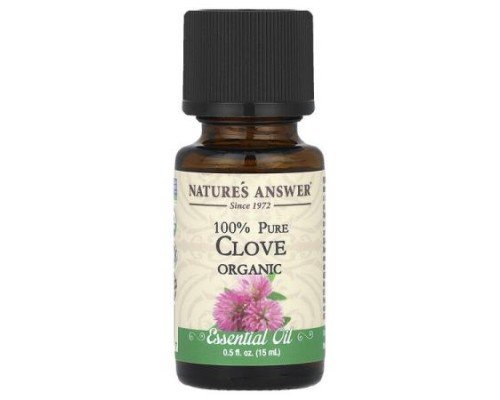 Nature's Answer, 100% Pure Organic Essential Oil, Clove, 0.5 fl oz (15 ml)