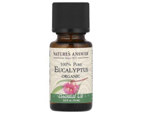 Nature's Answer, 100% Pure Organic Essential Oil, Eucalyptus, 0.5 fl oz (15 ml)