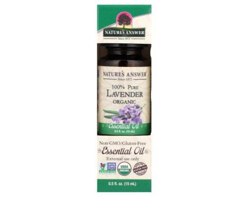Nature's Answer, 100% Pure Organic Essential Oil, Lavender, 0.5 fl oz (15 ml)