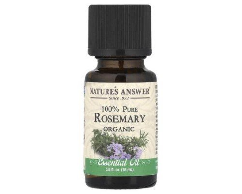 Nature's Answer, 100% Pure Organic Essential Oil, Rosemary, 0.5 fl oz (15 ml)