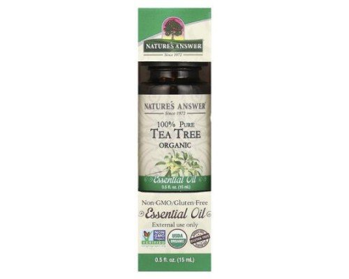 Nature's Answer, 100% Pure Organic Essential Oil, Tea Tree, 0.5 fl oz (15 ml)