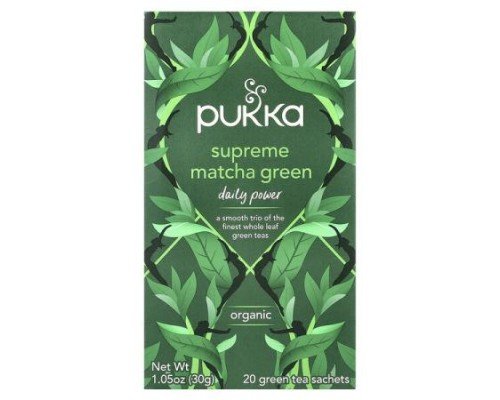Pukka Herbs, Organic Green Tea, Supreme Matcha Green, 20 Sachets, 1.05 oz (30 g)