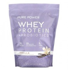 Dr. Mercola, Pure Power, Whey Protein + Probiotics, Vanilla, 1 lb 15 oz (880 g)