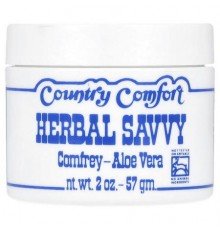 Country Comfort, Herbal Savvy, Comfrey-Aloe Vera, 2 oz (57 g)
