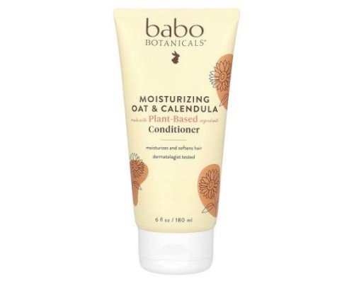 Babo Botanicals, Moisturizing Conditioner, For All Hair Types, Oat & Calendula, 6 fl oz (180 ml)