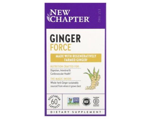 New Chapter, Ginger Force™, 60 Vegetarian Capsules