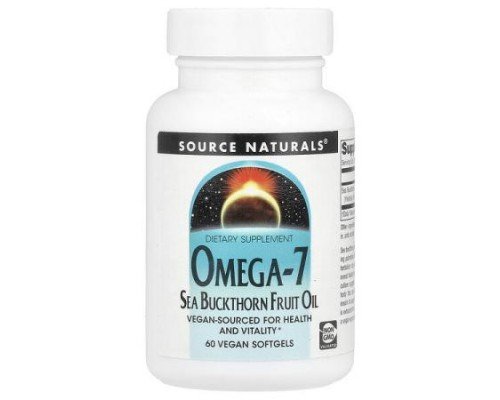 Source Naturals, Omega-7, Sea Buckthorn Fruit Oil, 60 Vegan Softgels