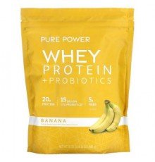 Dr. Mercola, Pure Power, Whey Protein + Probiotics, Banana, 1 lb 15 oz (880 g)