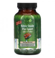Irwin Naturals, Nitric Oxide Pre-Sport with L-Citrulline, 60 Liquid Soft-Gels