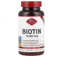 Olympian Labs, Biotin, Maximum Strength, 10,000 mcg, 60 Tablets
