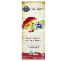 Garden of Life, MyKind Organics, Plant Iron & Organic Herbs, Cranberry-Lime, 8 fl oz (240 ml)