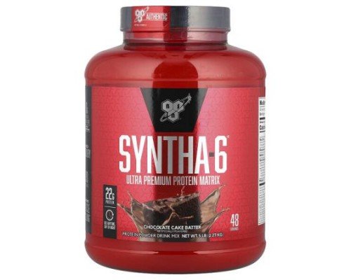BSN, Syntha-6®, Ultra Premium Protein Matrix, Chocolate Cake Batter, 5 lb (2.27 kg)