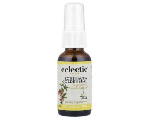 Eclectic Herb, Kids Throat Spray, Echinacea Goldenseal, 1 fl oz (30 ml)
