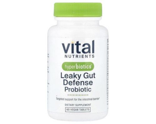 Vital Nutrients, Hyperbiotics®, Leaky Gut Defense Probiotic, 60 Vegan Tablets