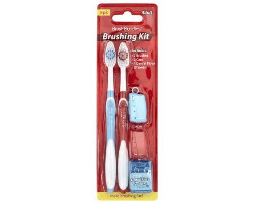 Brush Buddies, Brushing Kit, Adult, 5 Pack